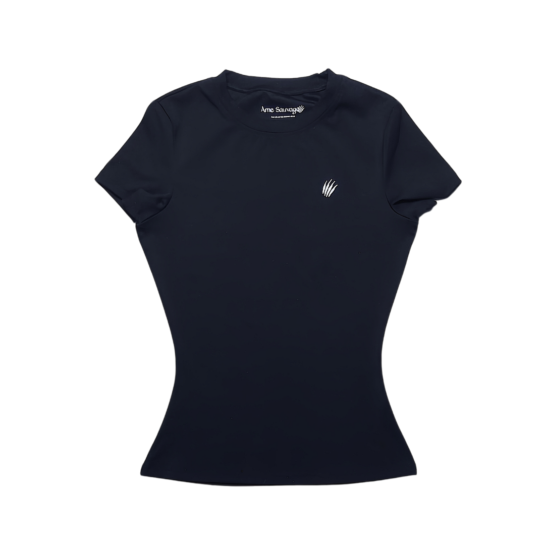 Super sculpt swan 01 - No bra Signature T-shirt - Pure black